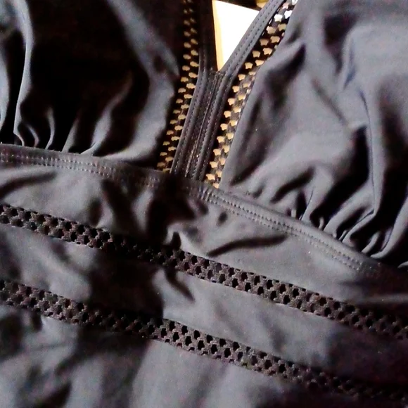 DACI V-Neck Crochet Picou Lace Insert Bathing Suit Swimsuit Curvy Plus NWT - Picture 12 of 13